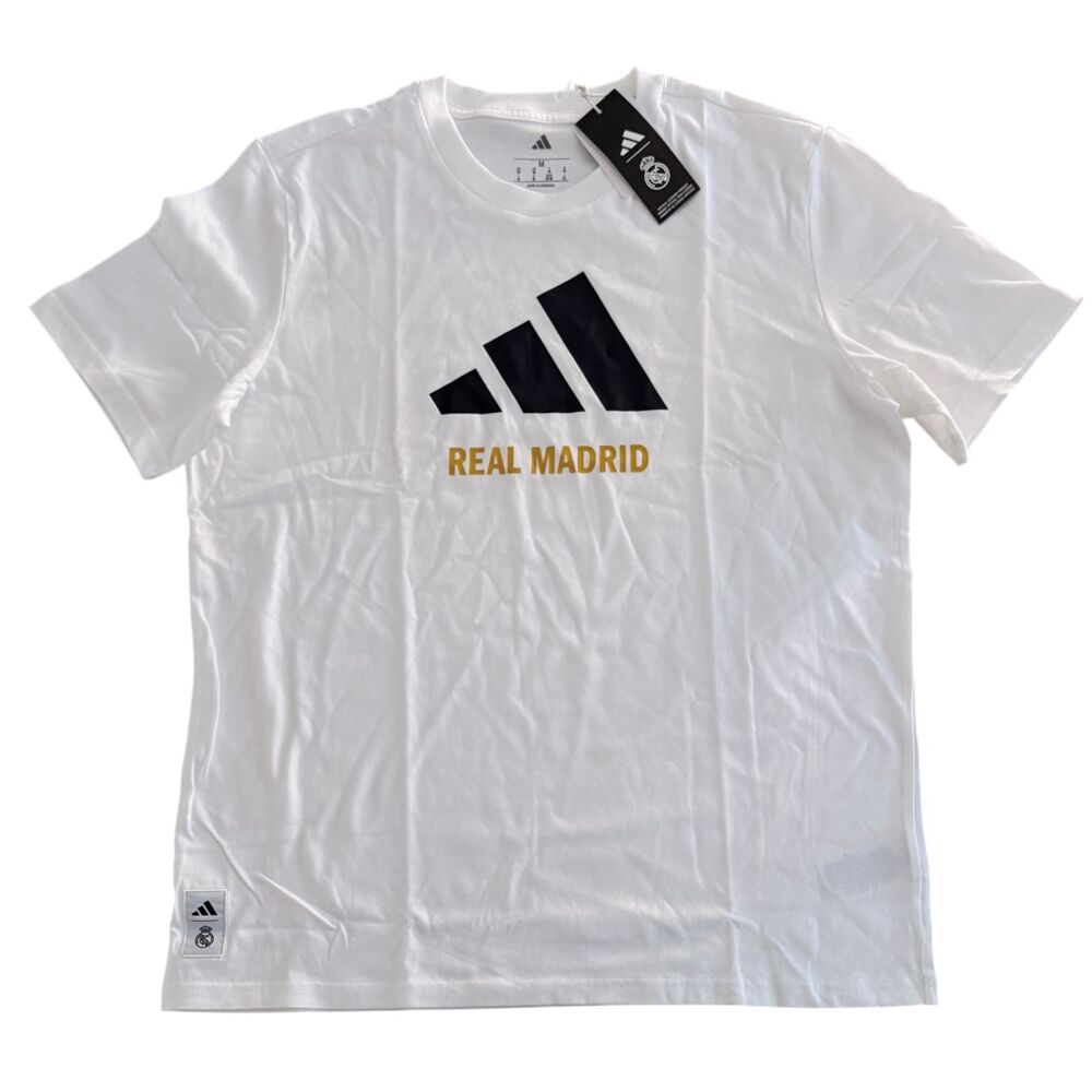 Real Madrid adidas SZN TE2 Logo T-Shirt Size Medium NWT